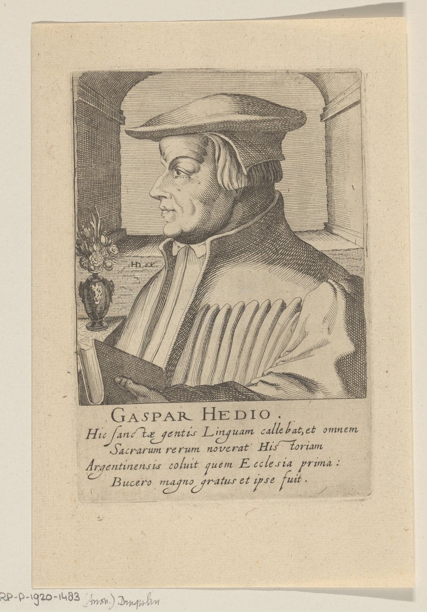 Portrét Caspara Hedia od Simon Frisius