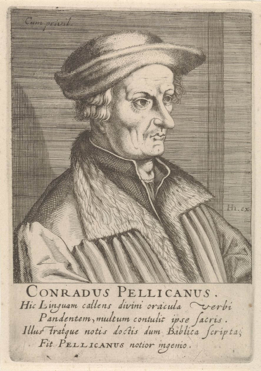 Portrét Conrada Pellicana od Simon Frisius