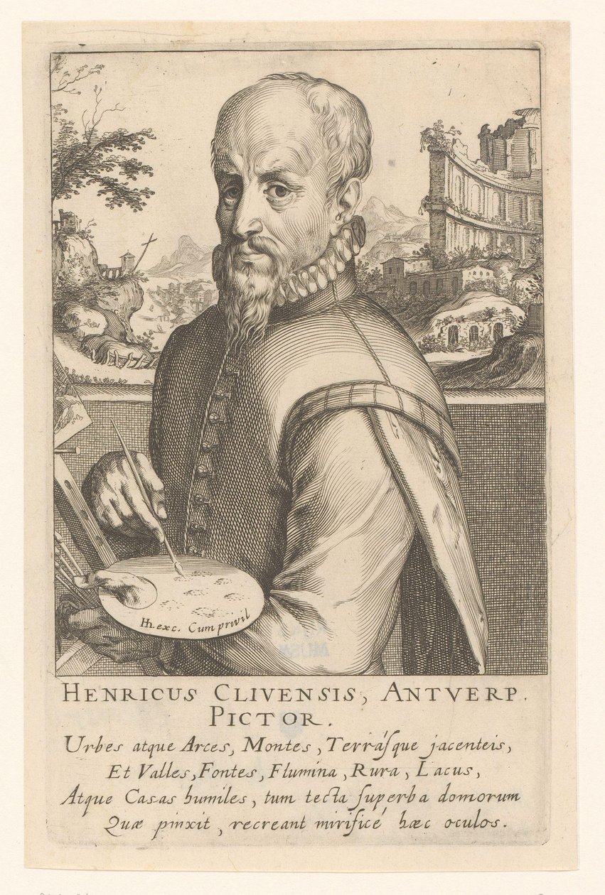 Portrét Hendricka van Cleefa od Simon Frisius