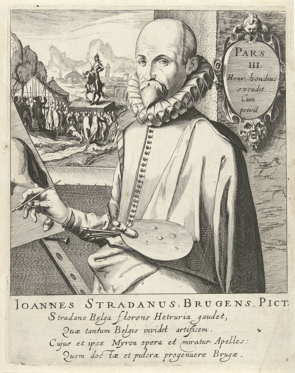 Portrét Jana van der Straeta od Simon Frisius