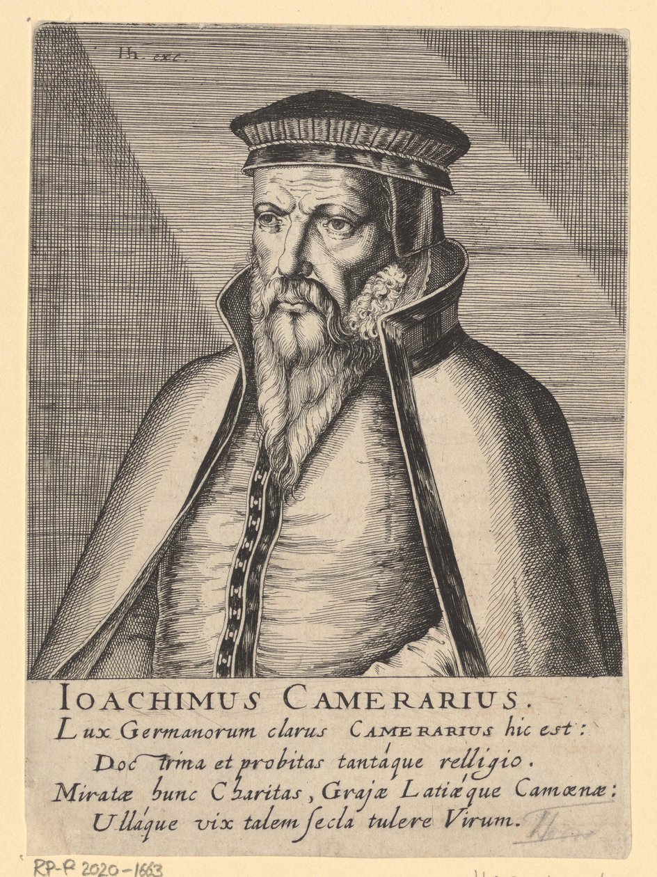 Portrét Joachima Camerariuse I. od Simon Frisius