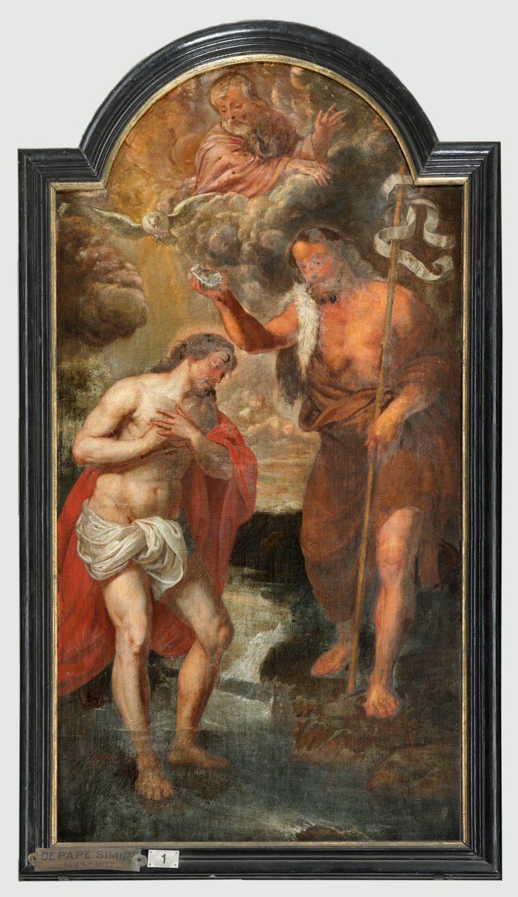 Farní kostel (Sint-Walburgakerk). Malba, triptych. Simon De Pape (?). Vykoupení křesťanských otroků Turkovi. od Simon II de Pape