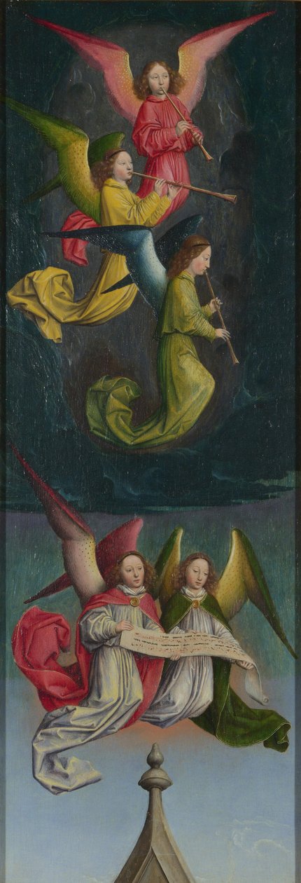 Sbor andělů z oltáře svatého Bertina, asi 1459 od Simon Marmion