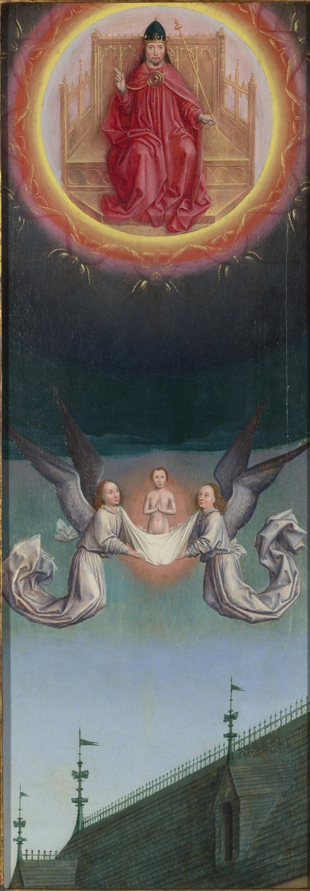 Duše svatého Bertina přenesená k Bohu z oltáře svatého Bertina, asi 1459 od Simon Marmion