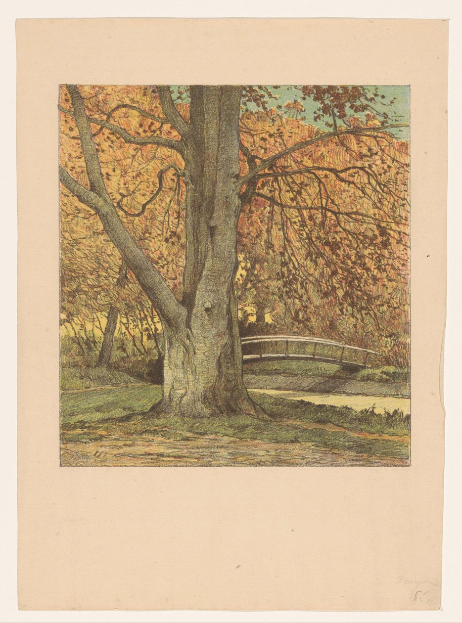 Strom u potoka na podzim od Simon Moulijn (attributed to)
