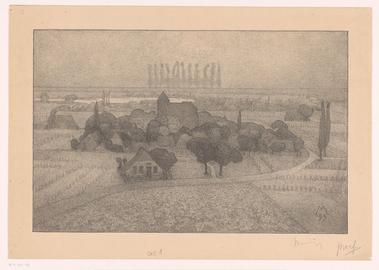 Krajina s vesnicí u řeky Twilight (původní název) od Simon Moulijn (signed by artist)