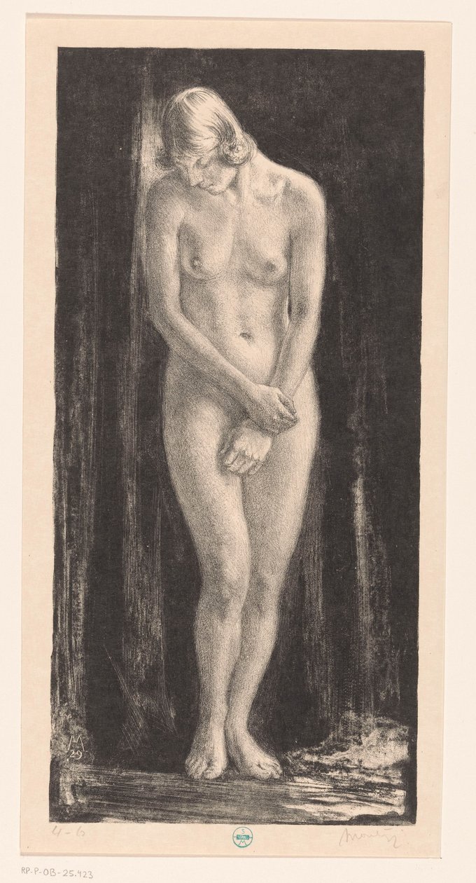 stojící nahá žena od Simon Moulijn (signed by artist)