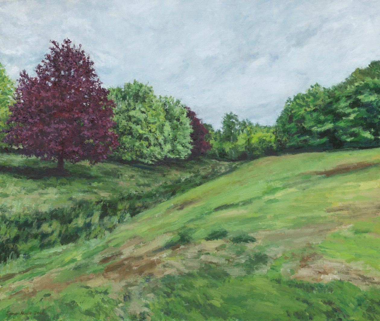 Richmond Park, 2018 (olej na plátně) od Simon Neville
