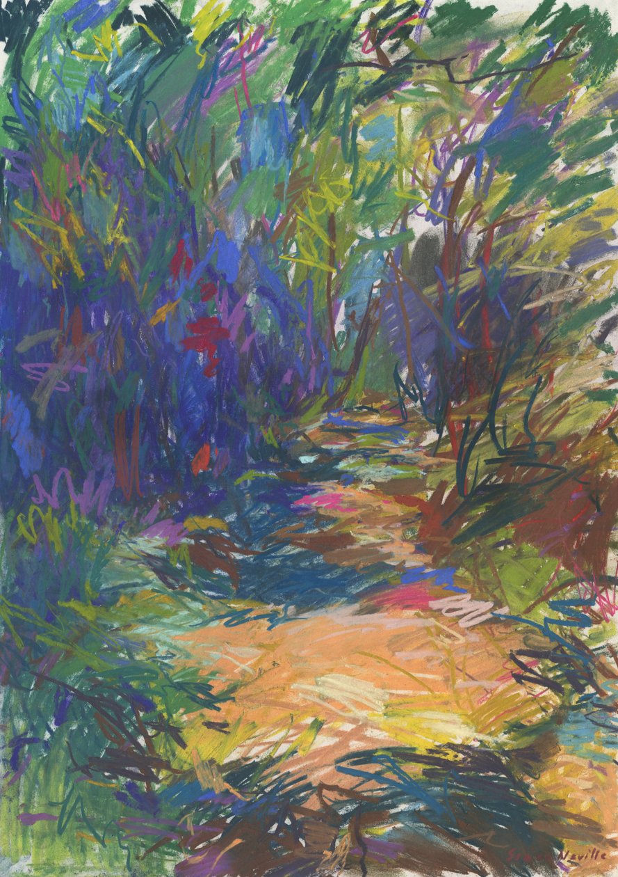 Lesní cesta č. 24, 2024 (pastel na papíře) od Simon Neville