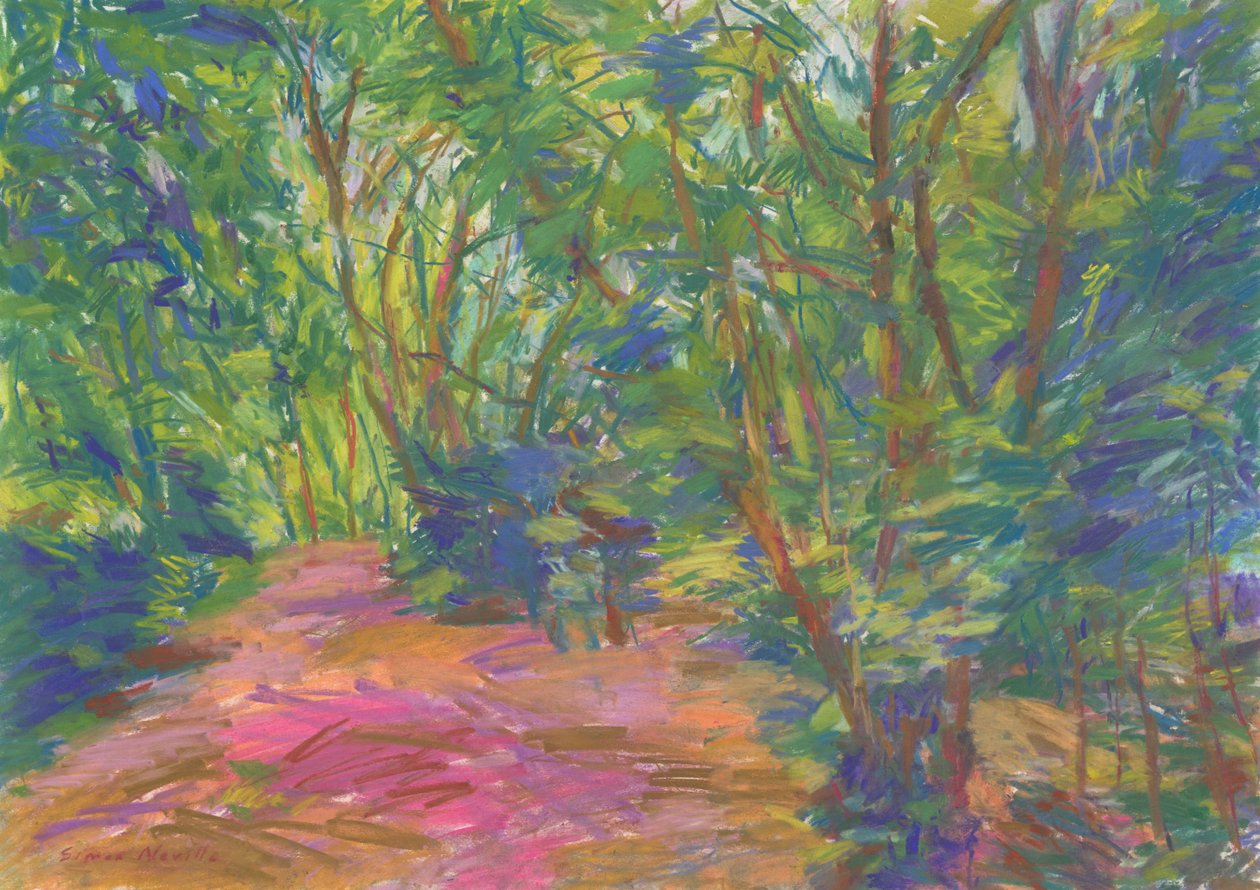 Lesní cesta č. 29, 2024 (pastel na papíře) od Simon Neville