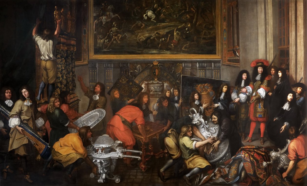 Ludvík XIV. navštíví Manufacture des Gobelins 15. října 1667 od Simon Renard de Saint Andre