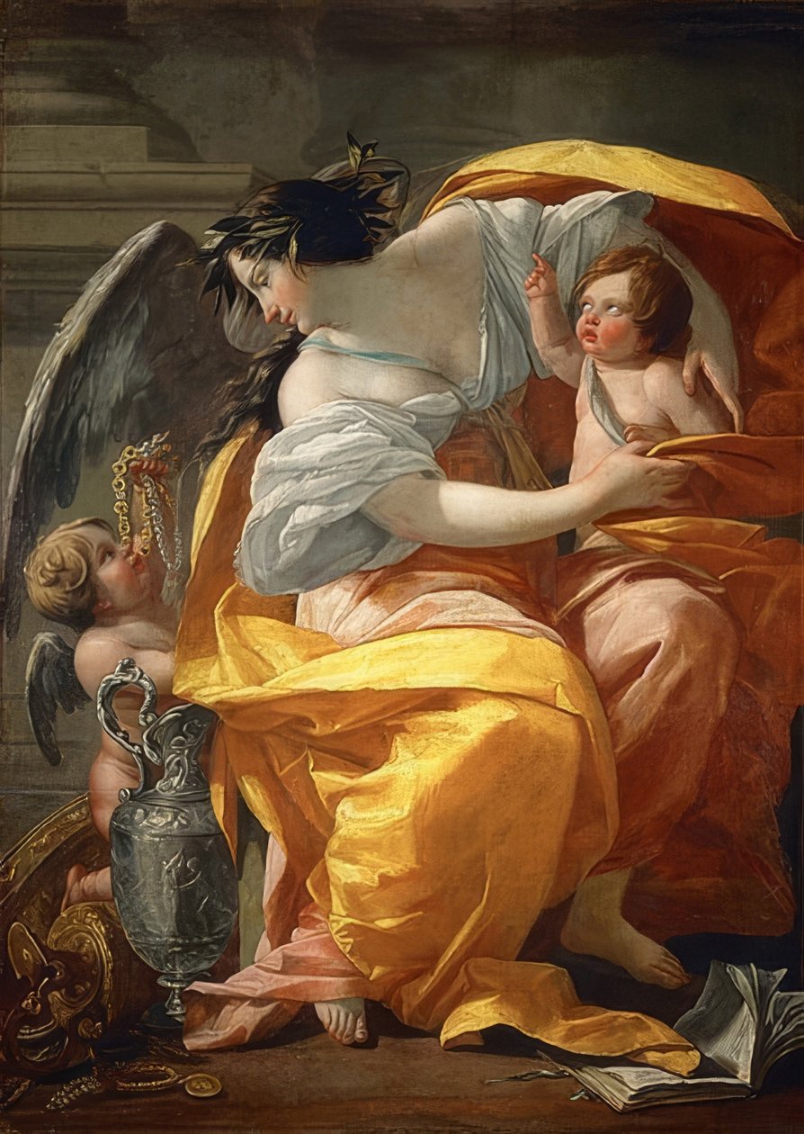 Alegorie bohatství. Mezi 1630 a 1635 od Simon Vouet