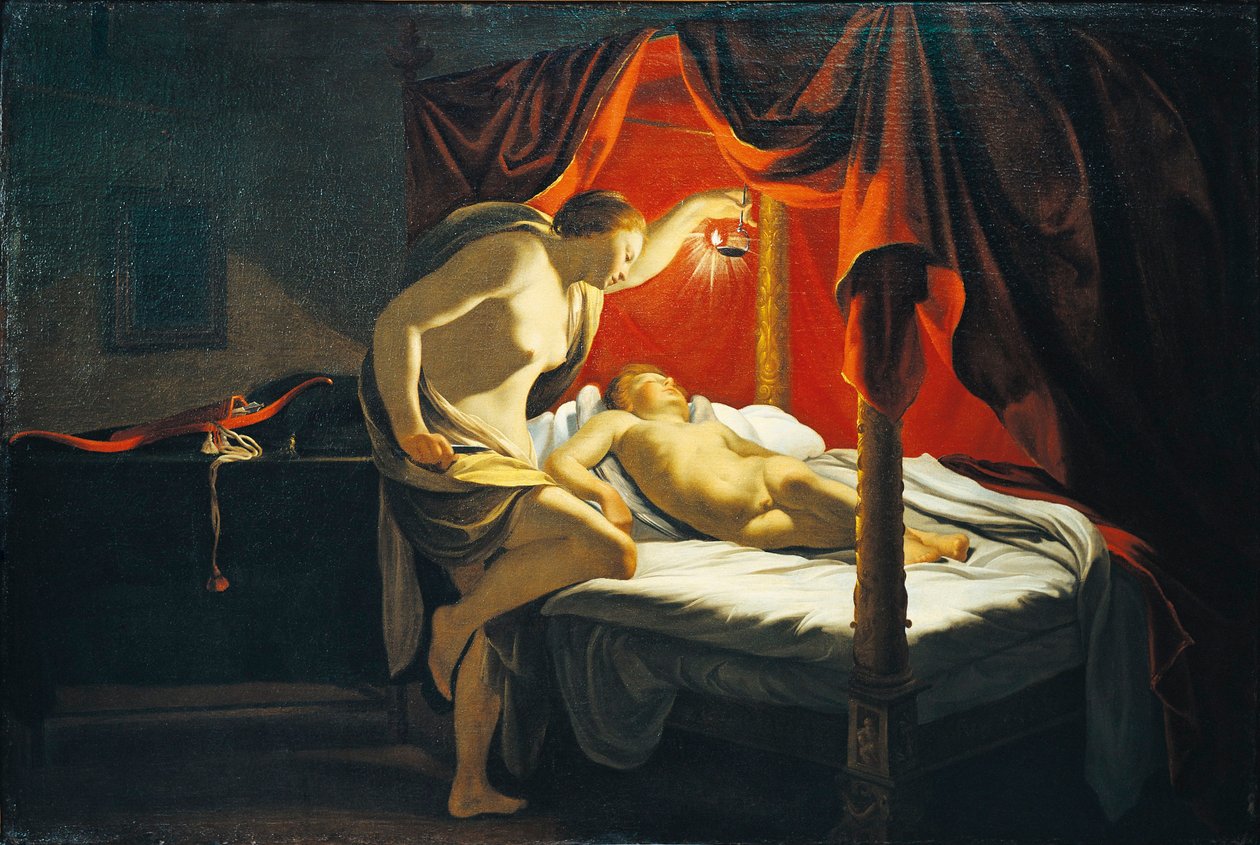 Francie, Lyon, Láska a psychika (olej na plátně) od Simon Vouet