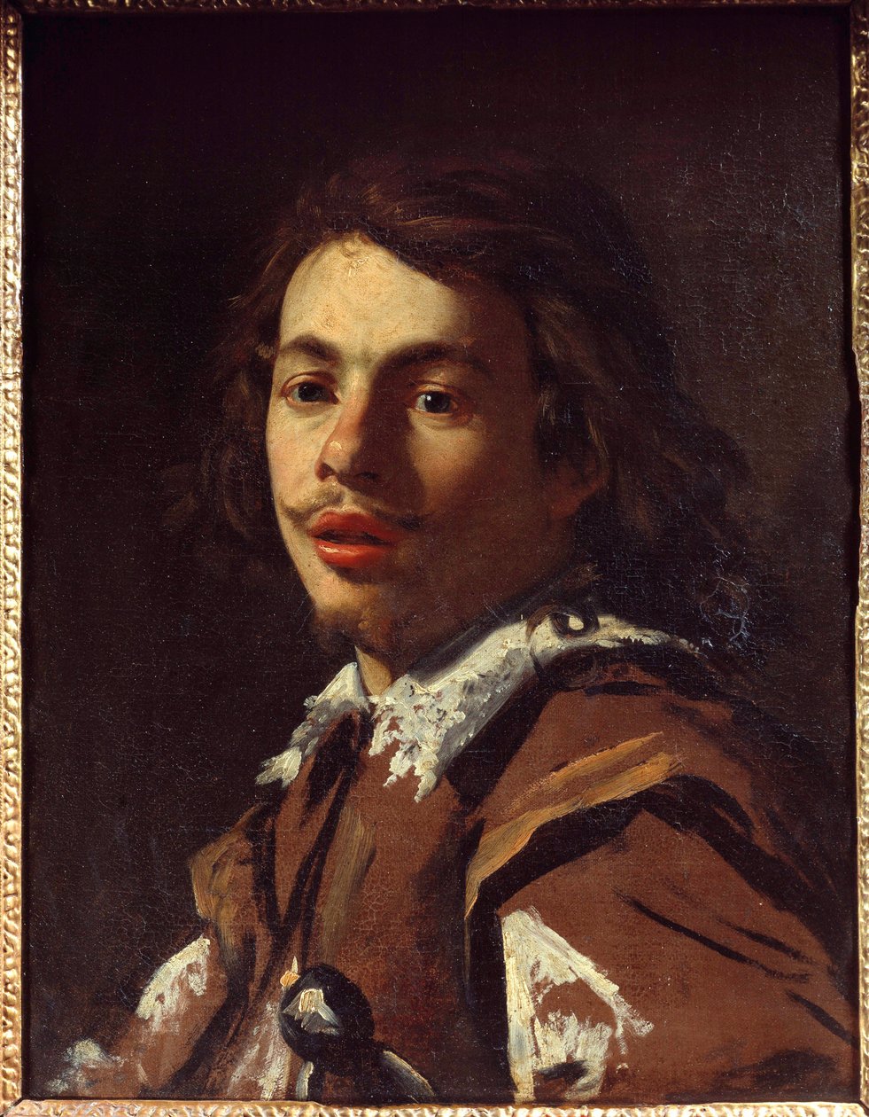 Portrét Aubina Voueta (1595-1641), bratra malíře - Obraz Simona Voueta (1590-1649) cca 1620, Musee Reattu, Arles od Simon Vouet