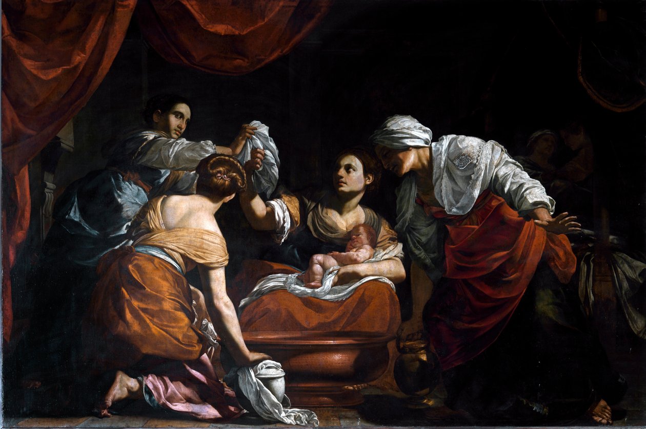 Narození Panny Marie (olej na plátně od Simon Vouet