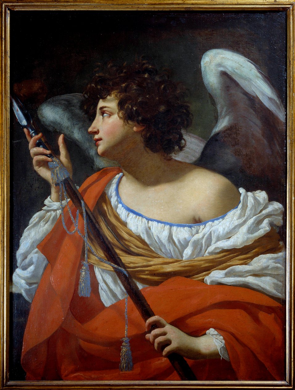 Anděl nesoucí kopí probodl Kristovo srdce a houba namočená v octě Obraz Simon Vouet od Simon Vouet