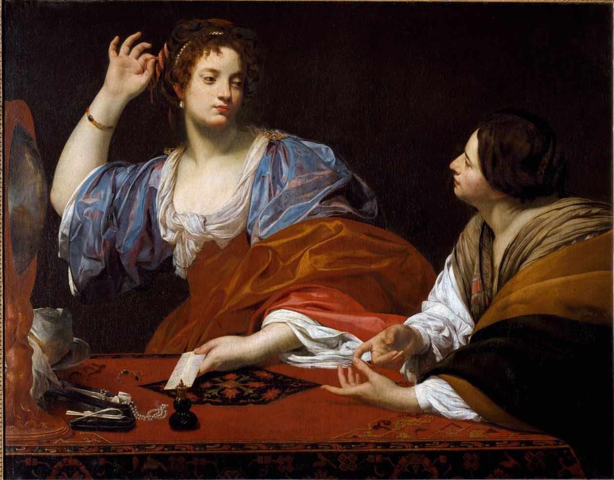 Sestry Marta a Marie z Betanie (olej na plátně od Simon Vouet