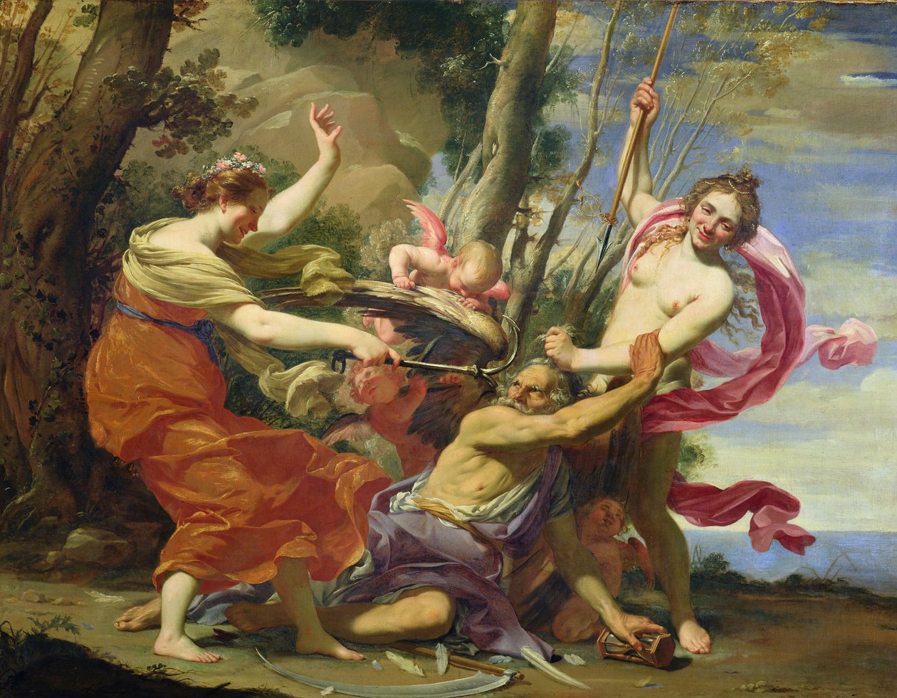 Čas překonaný mládím a krásou od Simon Vouet
