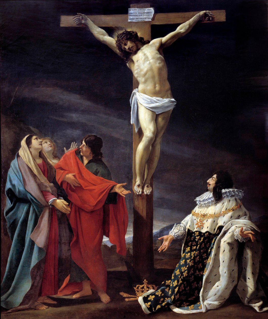 Slib krále Ludvíka XIII. (1601-1643) Obraz Simona Voueta (1590-1649) a dílna od Simon Vouet