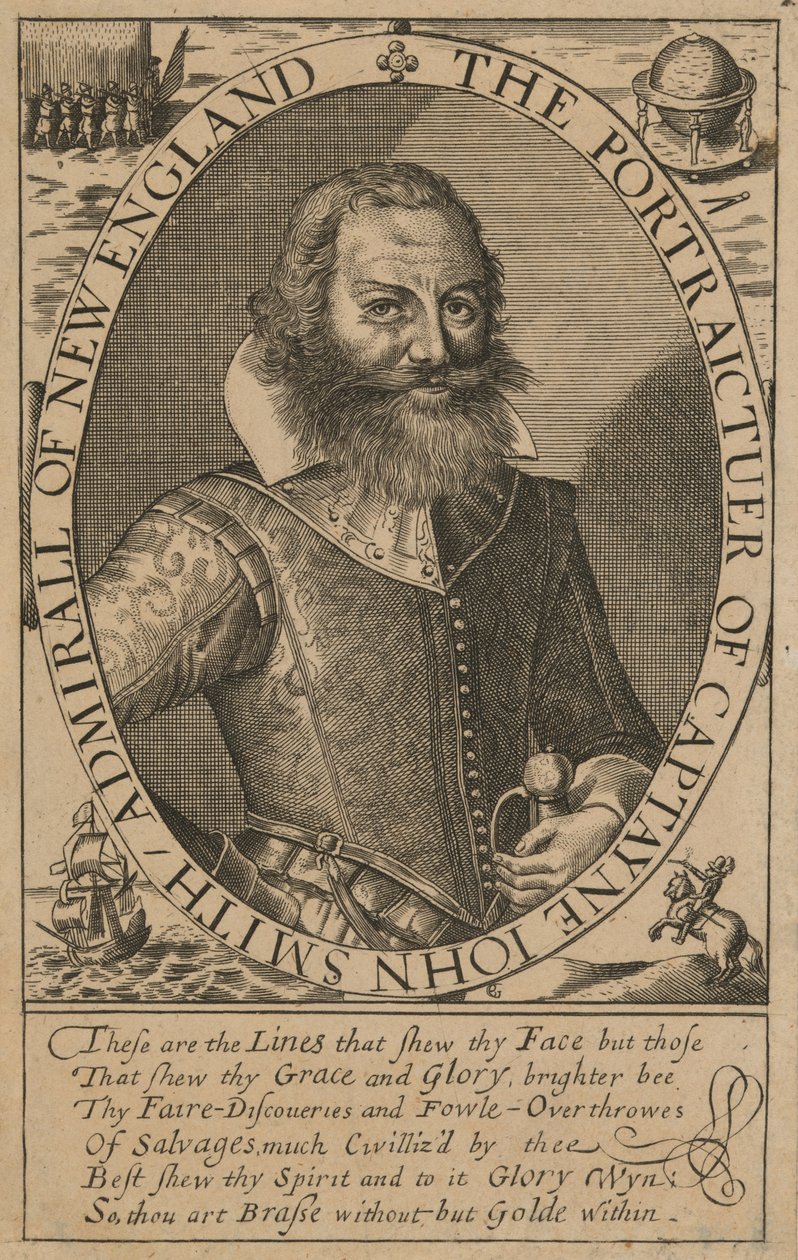 John Smith (1579/80-1631), asi 1617 (rytina) od Simon de (after) Passe