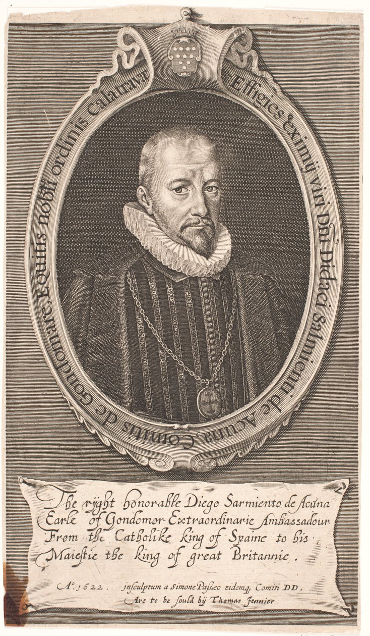 Diego Sarmiento de Acuna, hrabě z Godomaru. Španělský vyslanec v Londýně od Simon de Pas