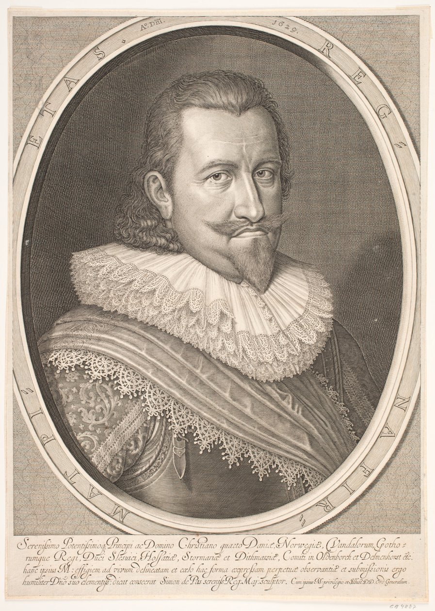 Portrét Kristiána IV od Simon de Pas
