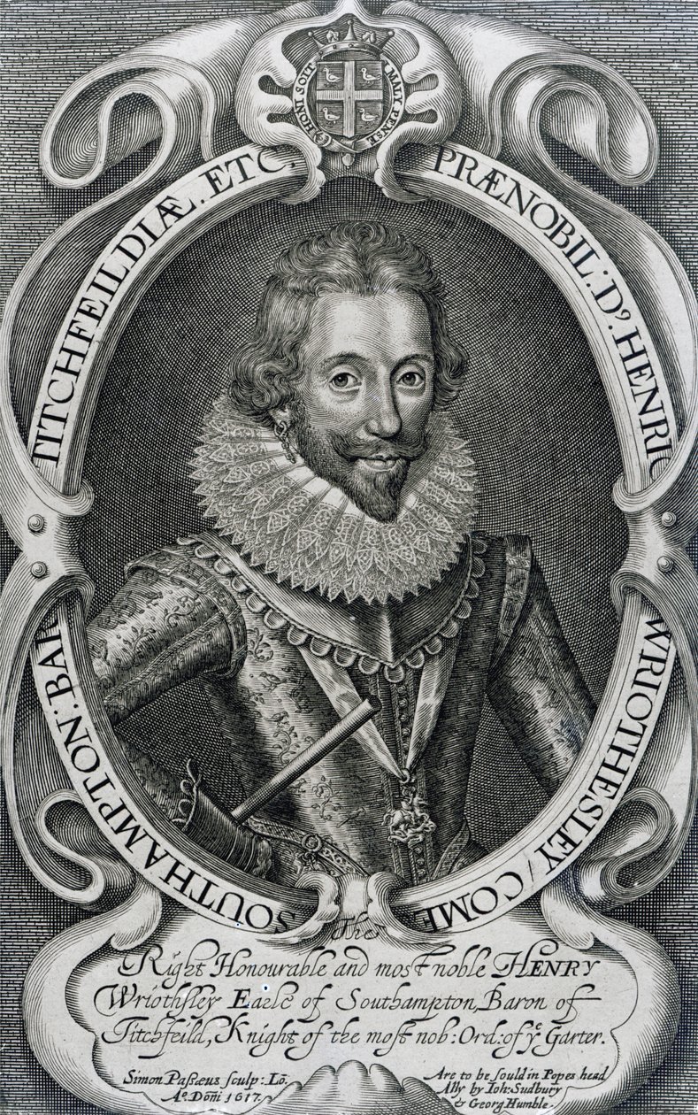Henry Wriothesley, 3. hrabě ze Southamptonu, 1617 od Simon de Passe