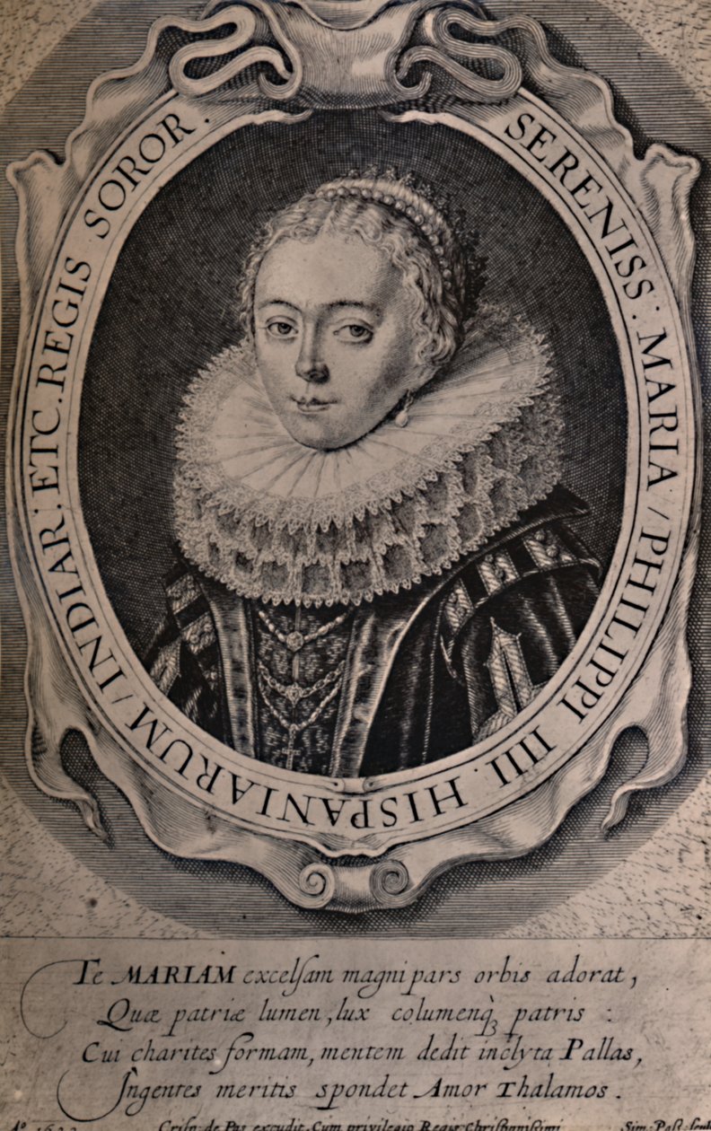 Maria Anna, královna česká a uherská, 17. století 1894 od Simon de Passe
