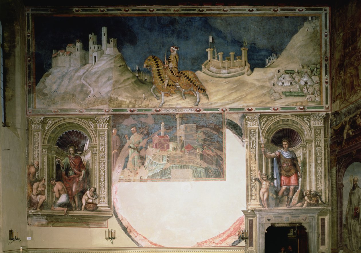 Guidoriccio da Fogliano Obléhá Monte Massi od Simone Martini