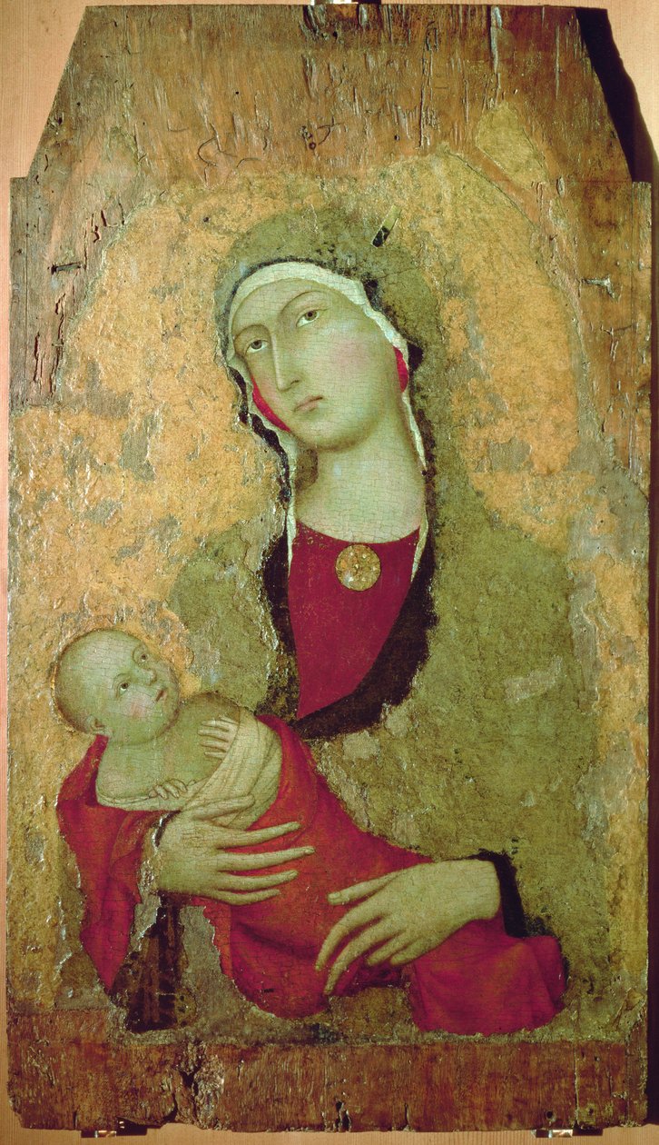 Madonna a dítě (tempera na panelu) od Simone Martini
