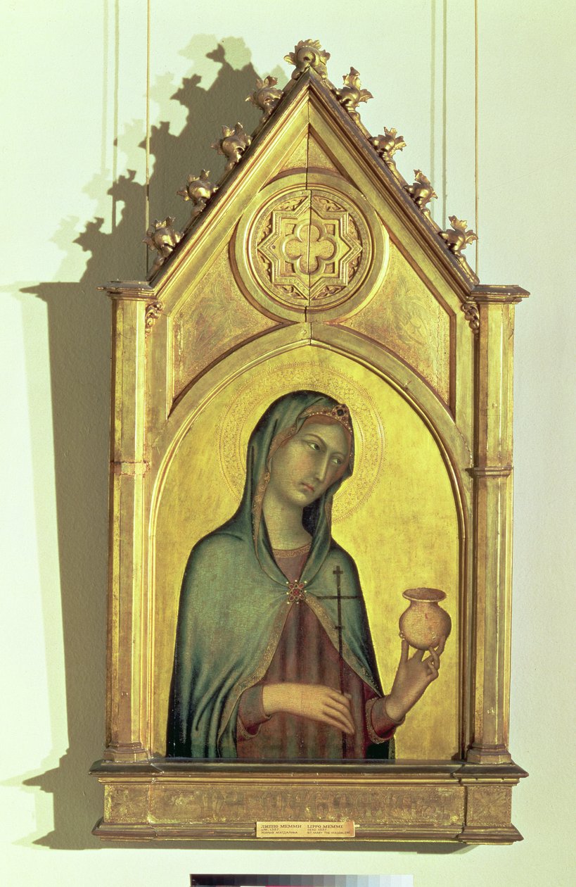 Máří Magdaléna, cca 1320 (vaječná tempera a zlato na panelu) od Simone Martini