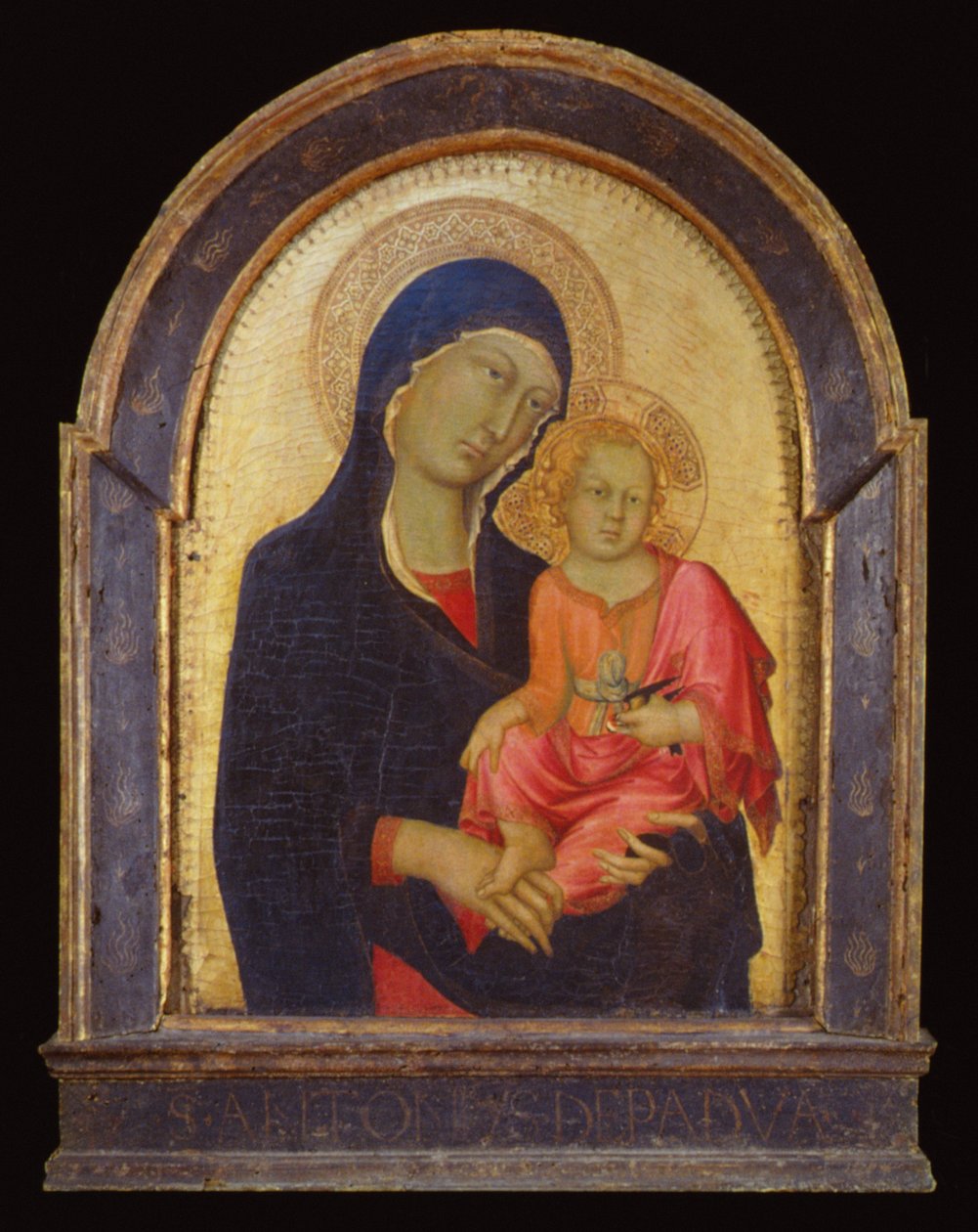Panna Maria s dítětem, kolem 1325-30 (topol) od Simone Martini