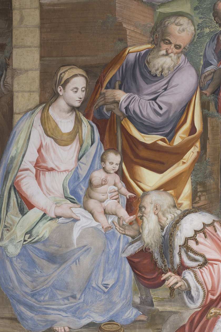 Klanění tří králů, Presbitery, 1578-82 od Simone Veneziano Peterzano