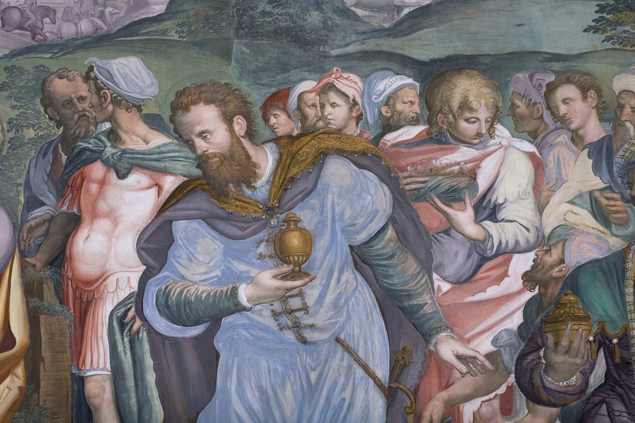 Klanění tří králů, Presbitery, 1578-82 od Simone Veneziano Peterzano
