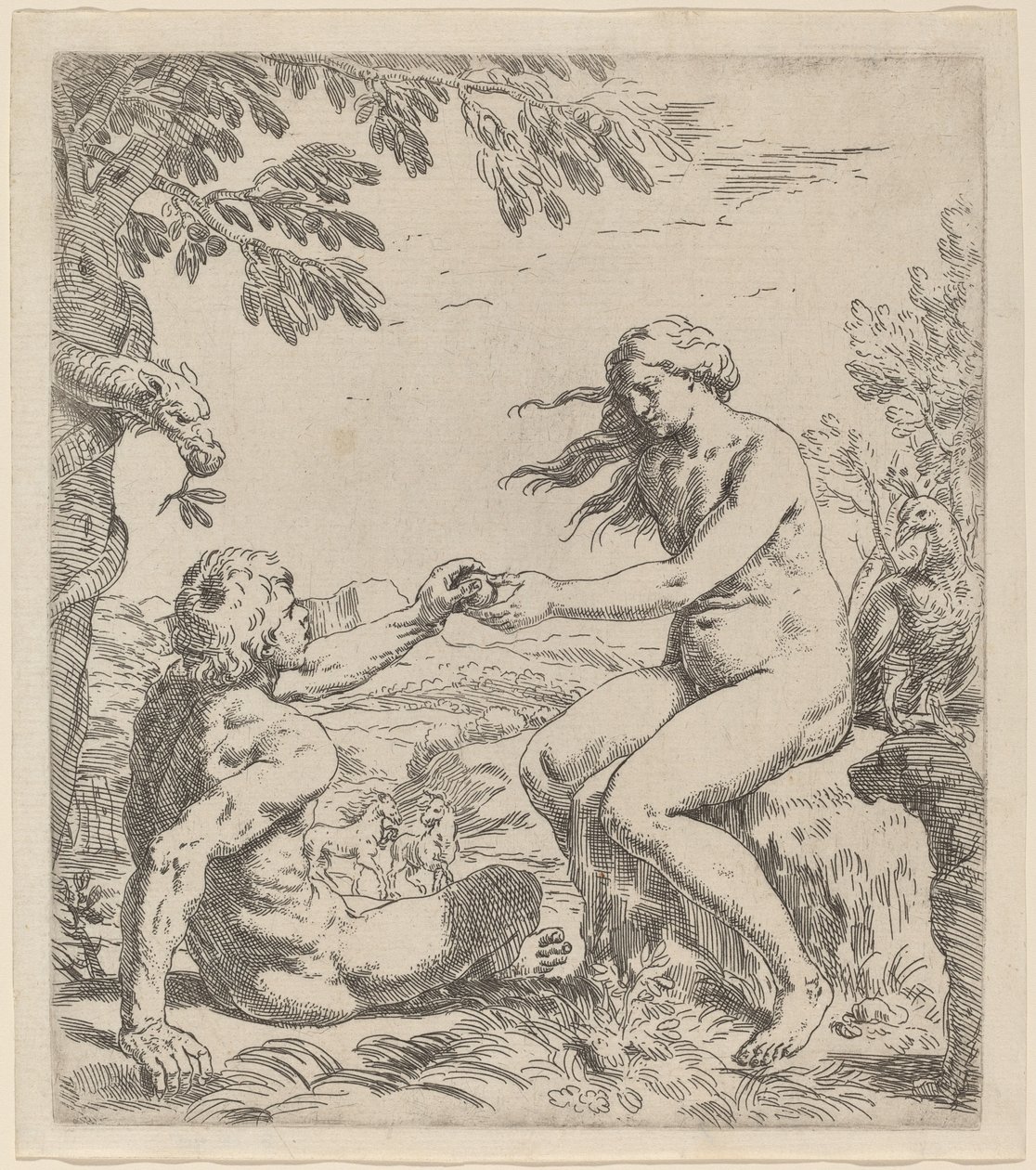 Adam a Eva od Simone Cantarini