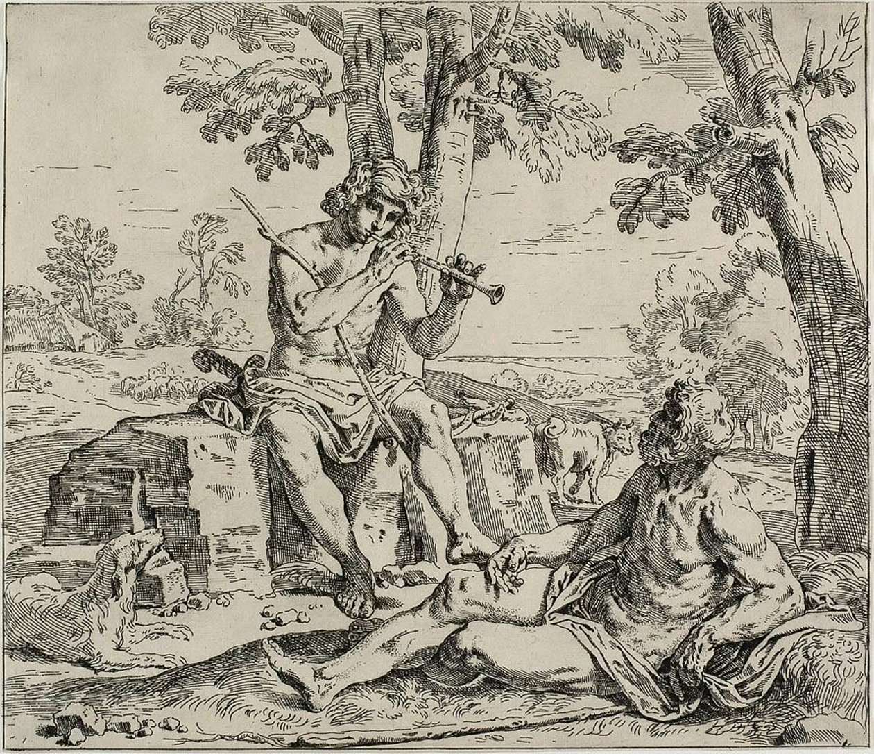 Merkur a Argus od Simone Cantarini