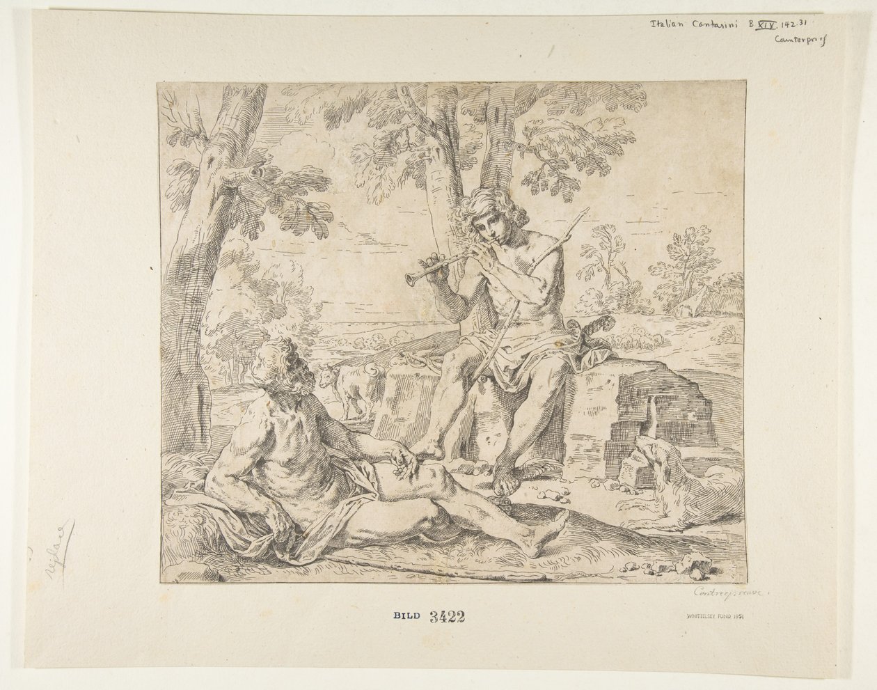 Merkur a Argus, asi 1630-1648. od Simone Cantarini