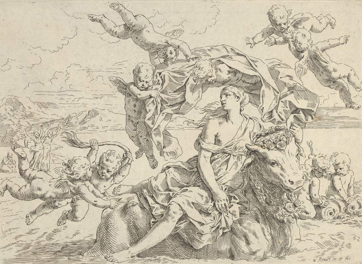 Znásilnění Evropy, cca 1636. od Simone Cantarini