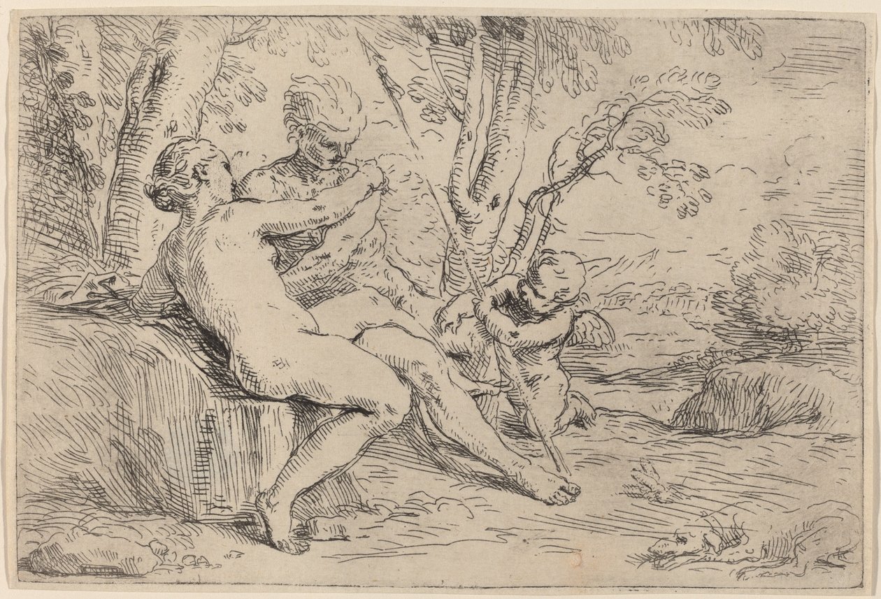 Venuše a Adonis od Simone Cantarini