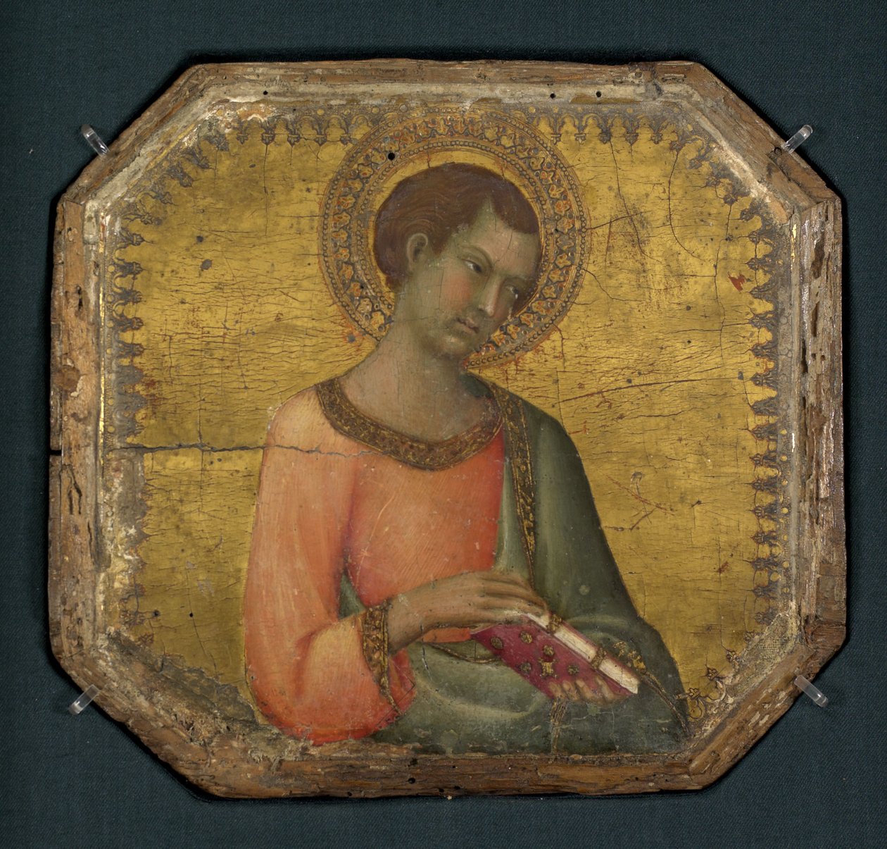 Svatý drží knihu, 1344 od Simone Martini