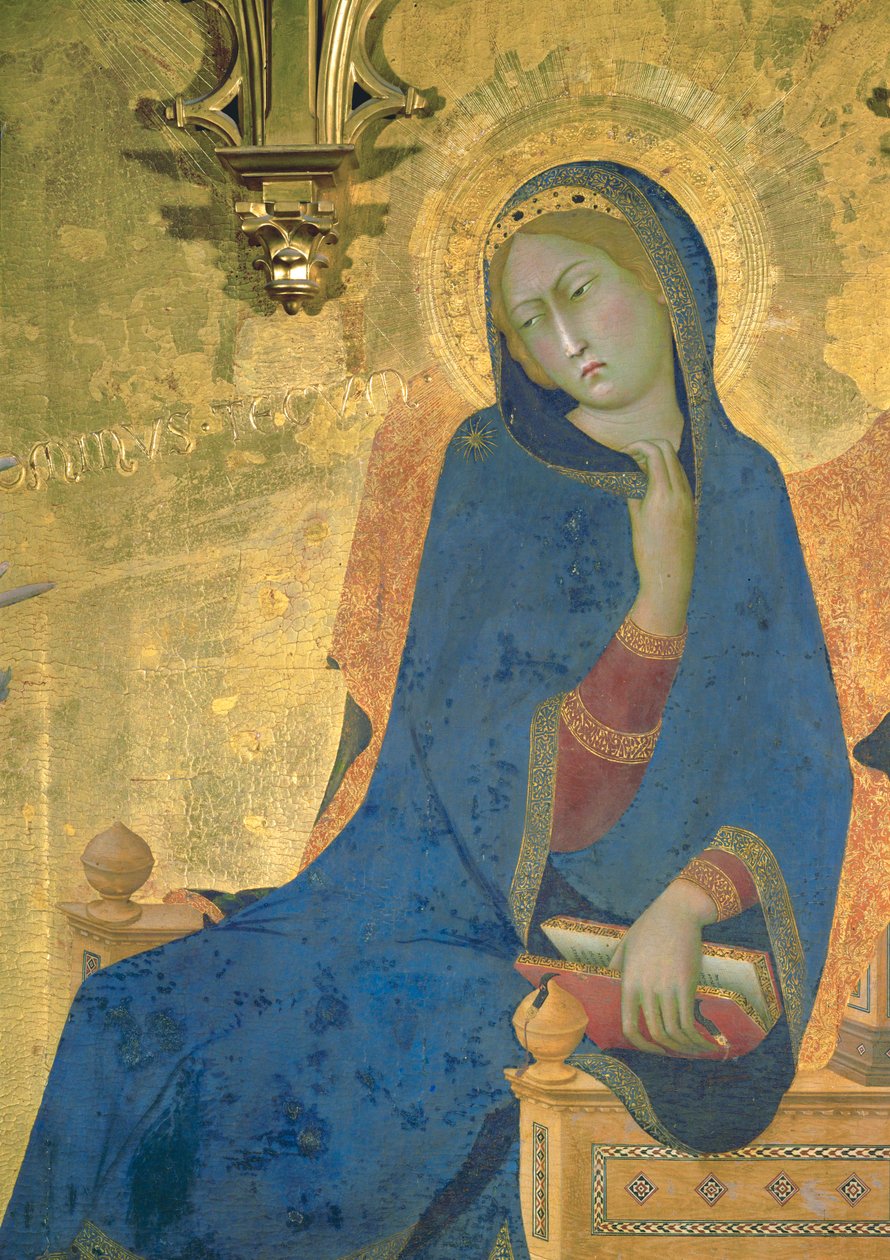 Zvěstování (tempera na dřevě) od Simone Martini