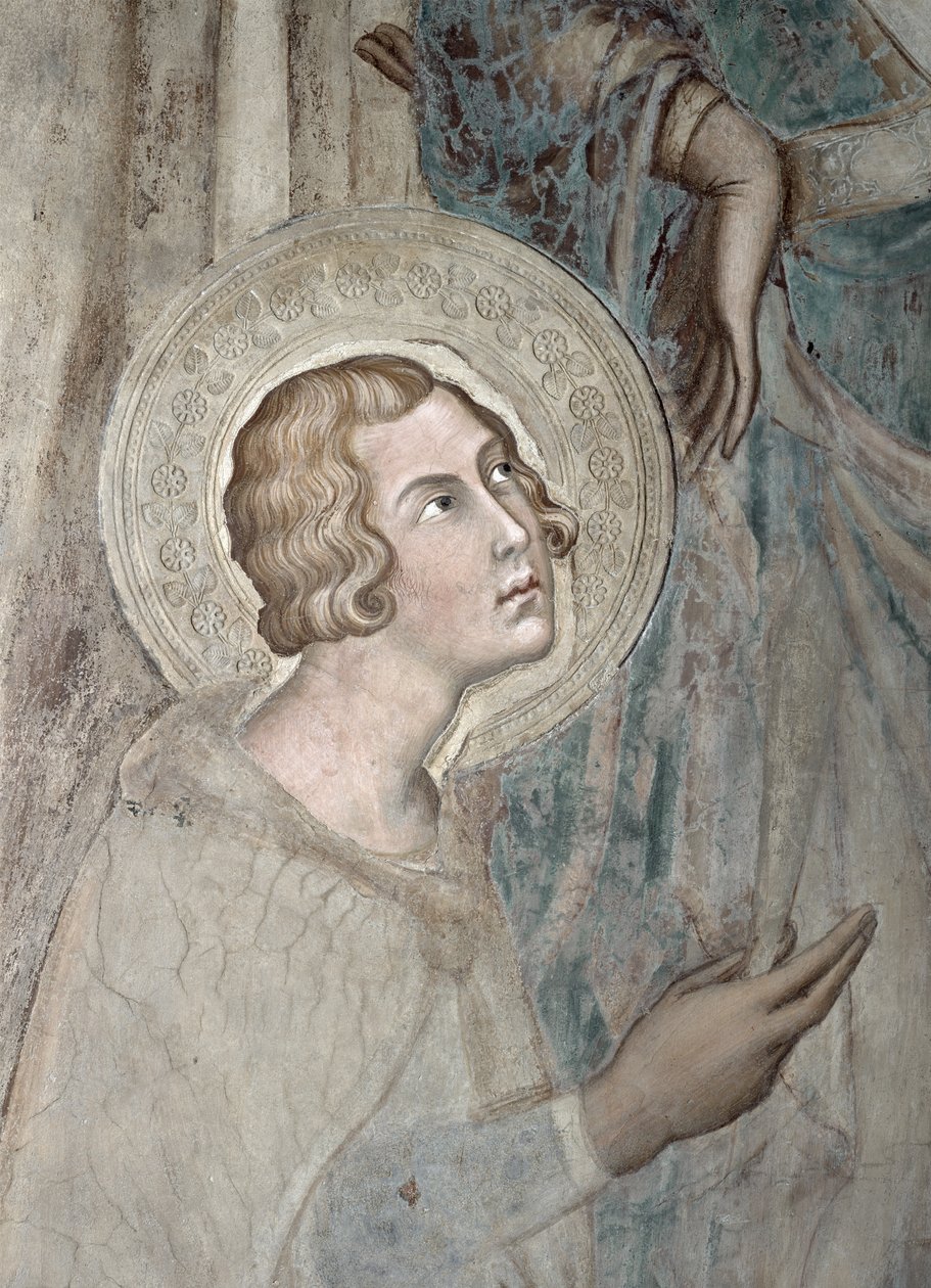 Maesta: St. Ansanus, 1315 (detail 51591) od Simone Martini