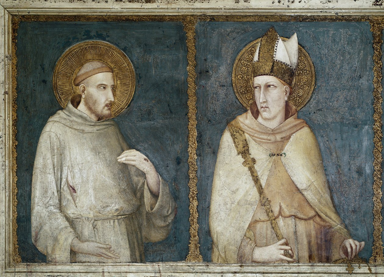 Svatý František z Assisi a svatý Ludvík z Toulouse (Louis z Anjou od Simone Martini