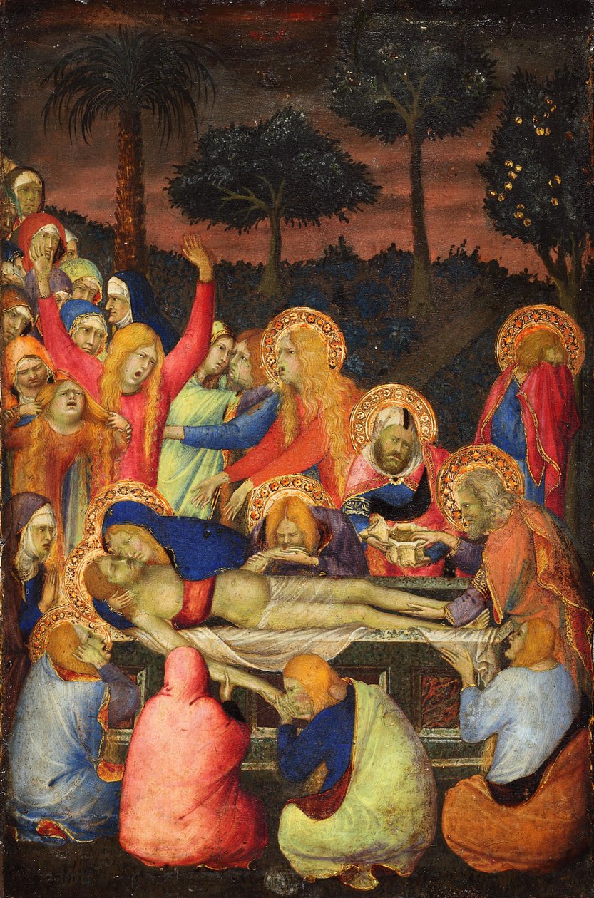 Uložení Krista do hrobu od Simone Martini