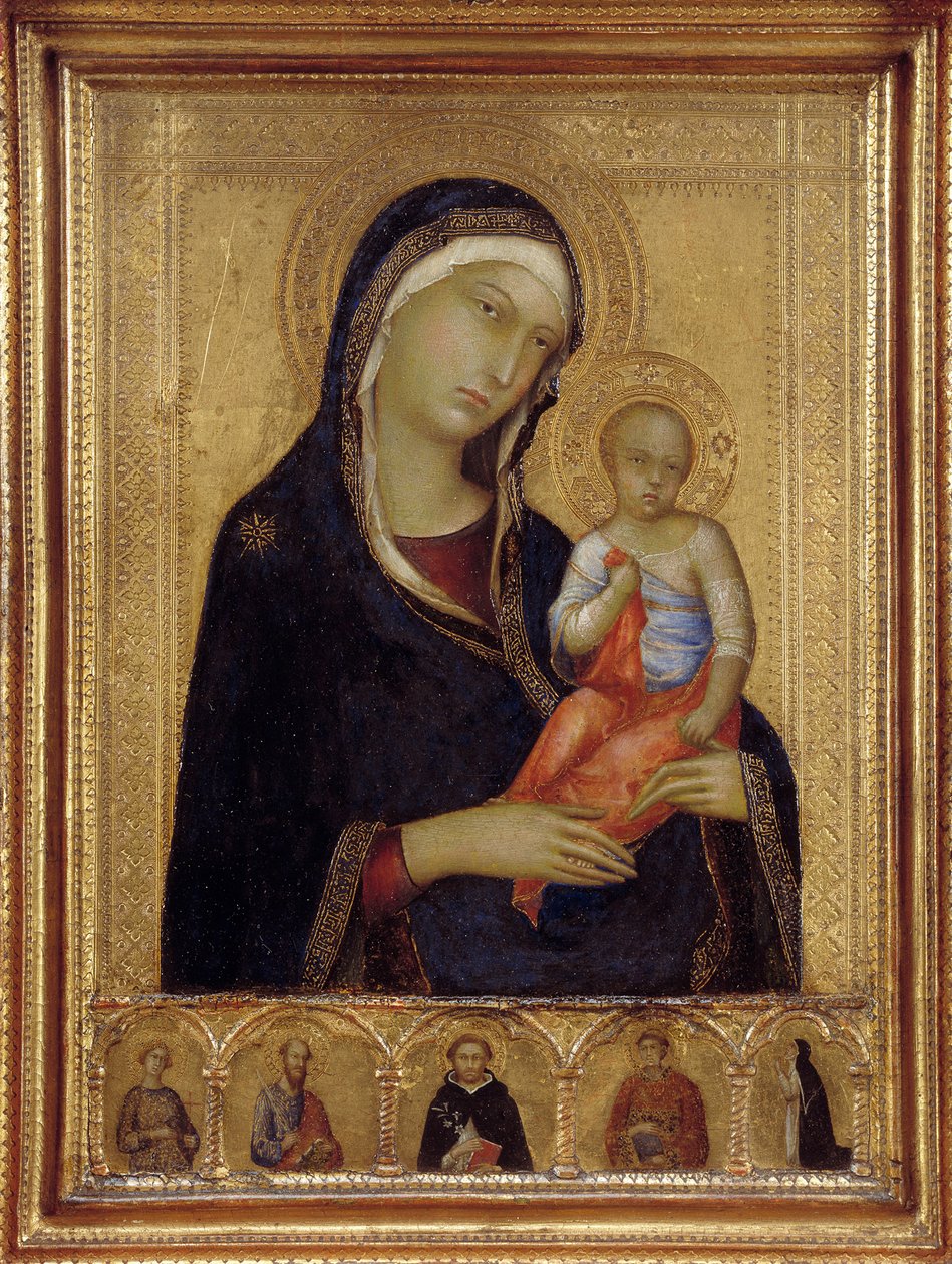 Panna a dítě, c. 1324-1325 od Simone Martini di