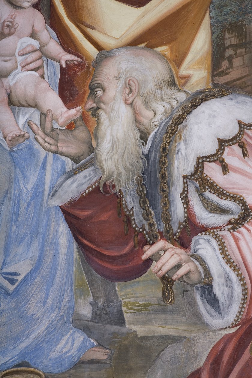 Klanění tří králů, Presbitery, 1578-82 (detail 3497103) od Simone Veneziano Peterzano