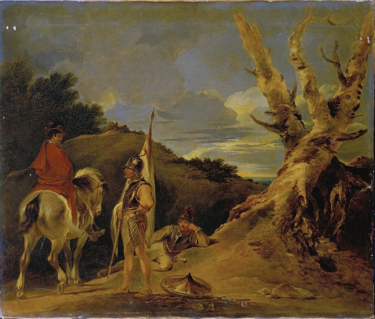 Krajina s vojáky od Sir Peter Francis Bourgeois
