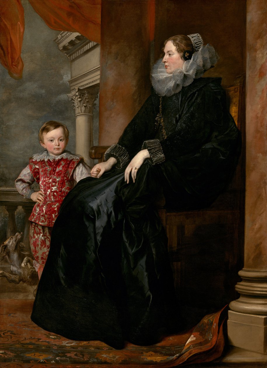 Janovská šlechtična a její syn od Sir Anthony van Dyck