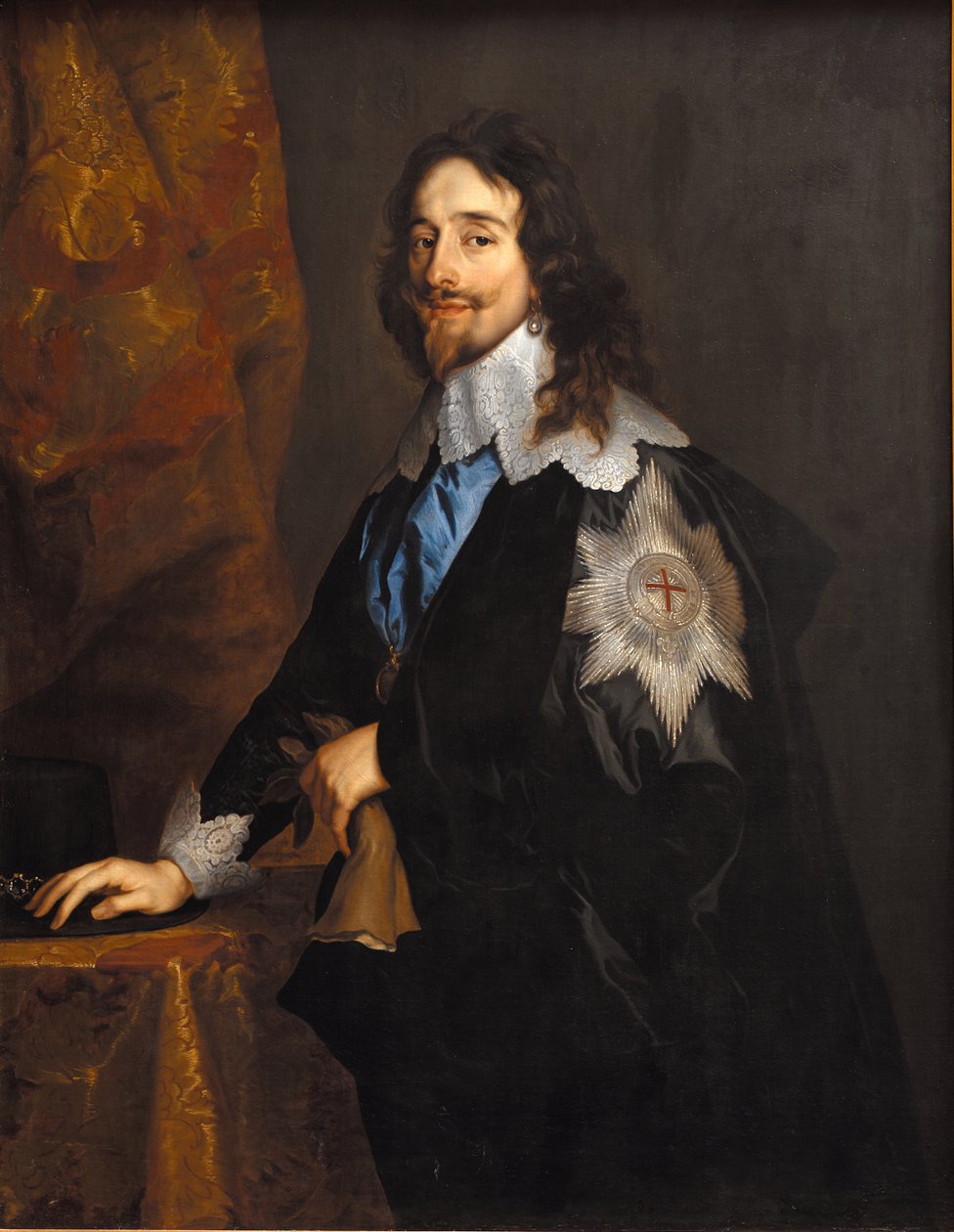 Portrét krále Karla I. Anglie, Skotska a Irska 1600-1649, konec 30. let 17. století. od Sir Anthony van Dyck