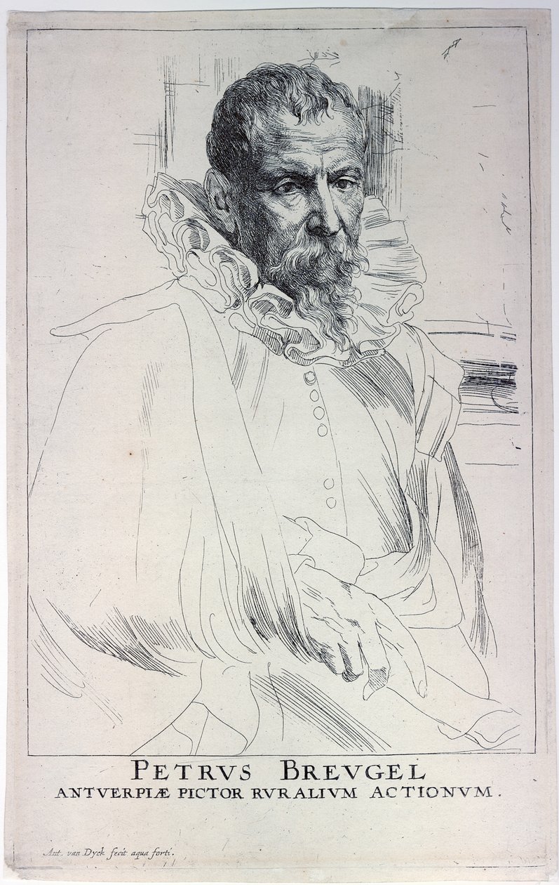 Portrét umělce Jana Brueghela mladšího 1601-1678, první třetina 17. stol. od Sir Anthony van Dyck